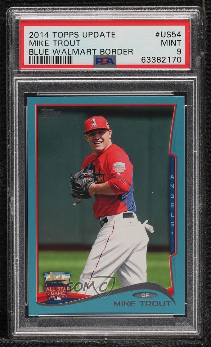 2014 Topps Update All-Star Wal-Mart Blue Mike Trout #US-54 PSA 9 MINT 4f5