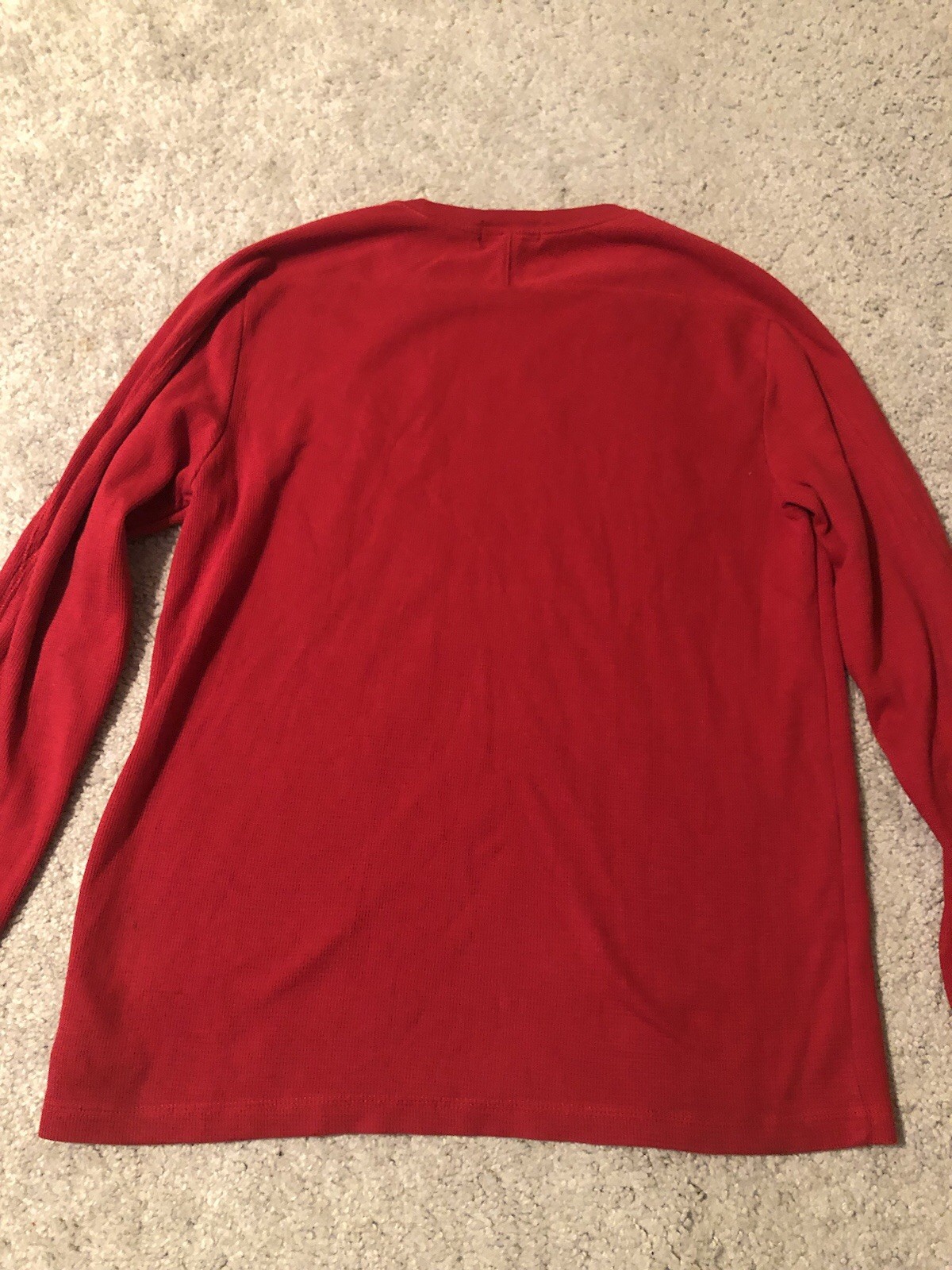 Polo Ralph Lauren Waffle Knit Shirt Boys XL Youth Long Sleeve Red Thermal Stains thumbnail 13