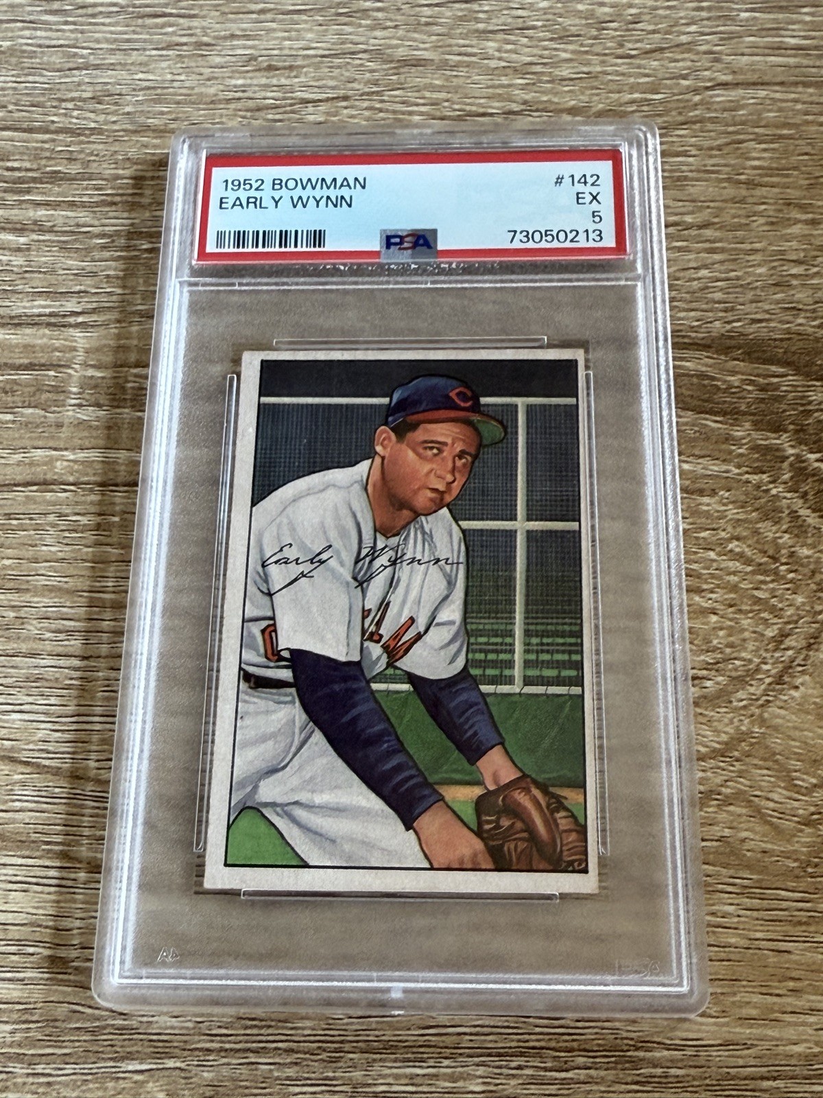 1952 BOWMAN #142 EARLY WYNN INDIANS HOF PSA 5 