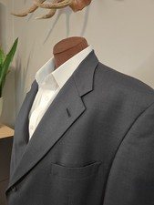      Hart Schaffner Marx Mens Wool Sports Coat 46R Blue Plaid USA 3 Button