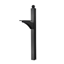 Uimoso Aluminum In-Ground Mailbox Post Kit with Plate, 56x4x4in, Black
