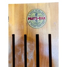 Vintage Pants Rak Modern Portable Hanger Wooden for Trousers Slacks Skirts