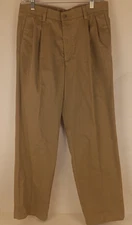 Dockers Men's Pants Khaki Cotton Pleated Classic Fit Size 32x32