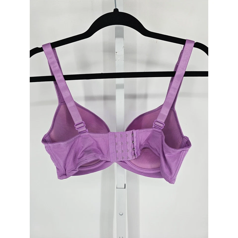 Винтажный 1990-х Angelina женщин Sz 34D классический: слегка с подкладкой футболка бюстгальтер фиолетовый - Изображение 3 из 4