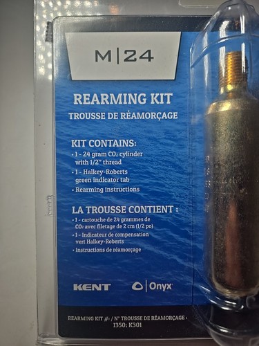 Onyx M24 24g CO2 Cartridge Re-Arm Kit for Manual Inflatable PFD Life Vest/Belt - Picture 2 of 4