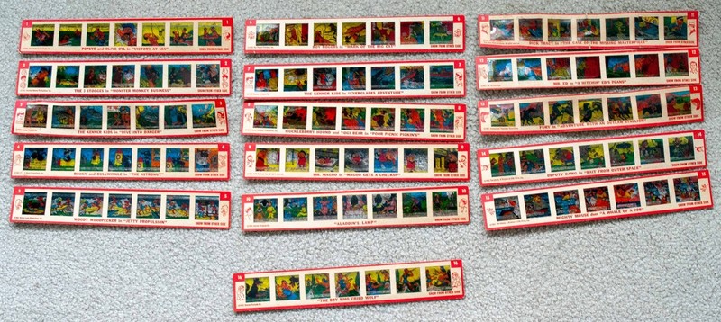 1962 Kenner Color Slides #1-16 for Give-A-Show Projector - Popey, Dick Tracy....