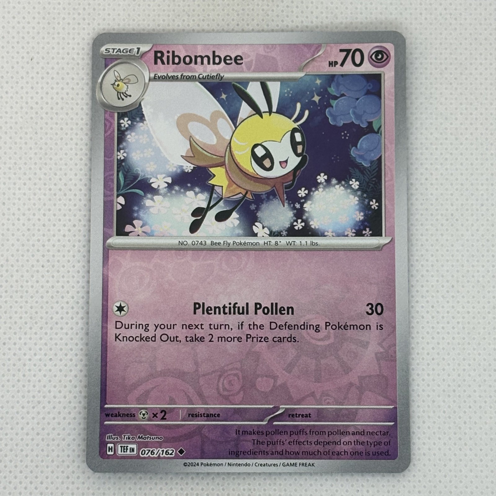 Pokemon TCG | Ribombee 76/162 | Reverse Holo Uncommon Temporal Forces!