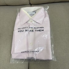 Charles Tyrwhitt 16/33 Light Pink Micro Weave Non-Iron Extra Slim Shirt