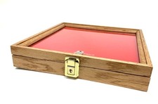 Knife Display Case Arrowheads 12 x 12 Coins Rock Oak  Red Wood USA Shadow Box