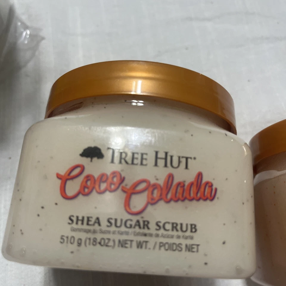 3 X Tree Hut  Shea Sugar Scrub 18 OZ Ea (Coco Colada, Raspberry, Tropical Mango) - Image 3 of 4