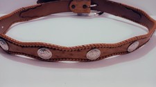 Ladies Western Belt with Round Silver Conchos Size 41 Inches Including Buckle