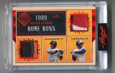 2025 Leaf Seasons In The Sun SL-22 Kevin Mitchell Fred McGriff Patch 2/3