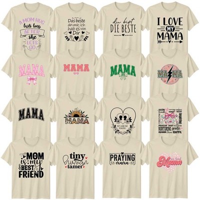 Floral Motherhood Adult T-Shirt Mothers Day Relationships Family Gift
