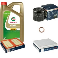 BOSCH Inspektionspaket 5 L Castrol EDGE 5W-30 LL für VW Polo 1.0 TSI T-Cross