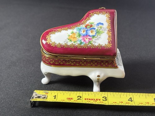 Vintage Limoges France Schmuckschatulle - Flügel - handbemalt - Bild 17 von 21