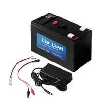 Upgraded 12V12Ah Rechargeable Li-ion Battery With Charger