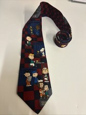 Peanuts Cartoon 100% Silk Tie Made in USA