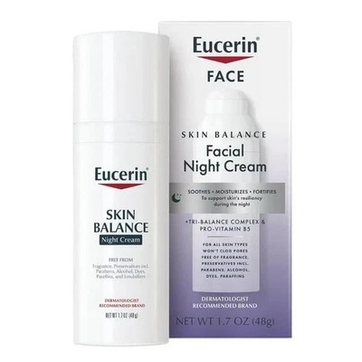 Eucerin Skin Balance Facial Night Cream 1.7 oz TRI-BALANCE COMPLEX B5