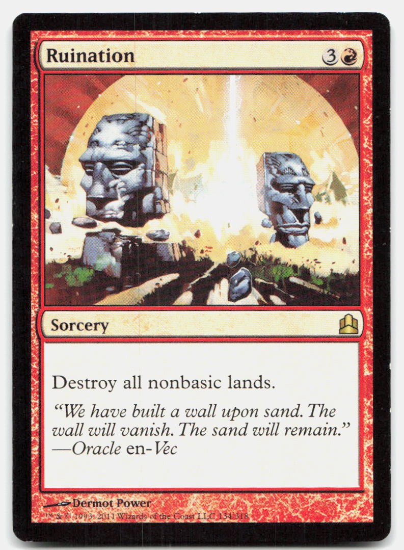 Ruination 134 Rare Commander Magic: The Gathering Lightly Played