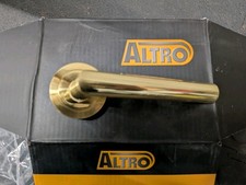 Altro Emily Lever Door Handle on Rose - Satin Brass