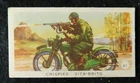 Machine Gunner M/Cycle WW2 Modern War Weapons Card Australian Crispies c 1942