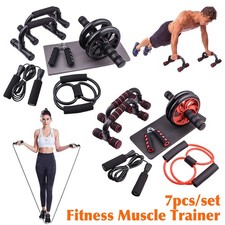 7-in-1 Fitness Set Abdominal Fitness Wheel Sports Equipmen Push up Support Wheel