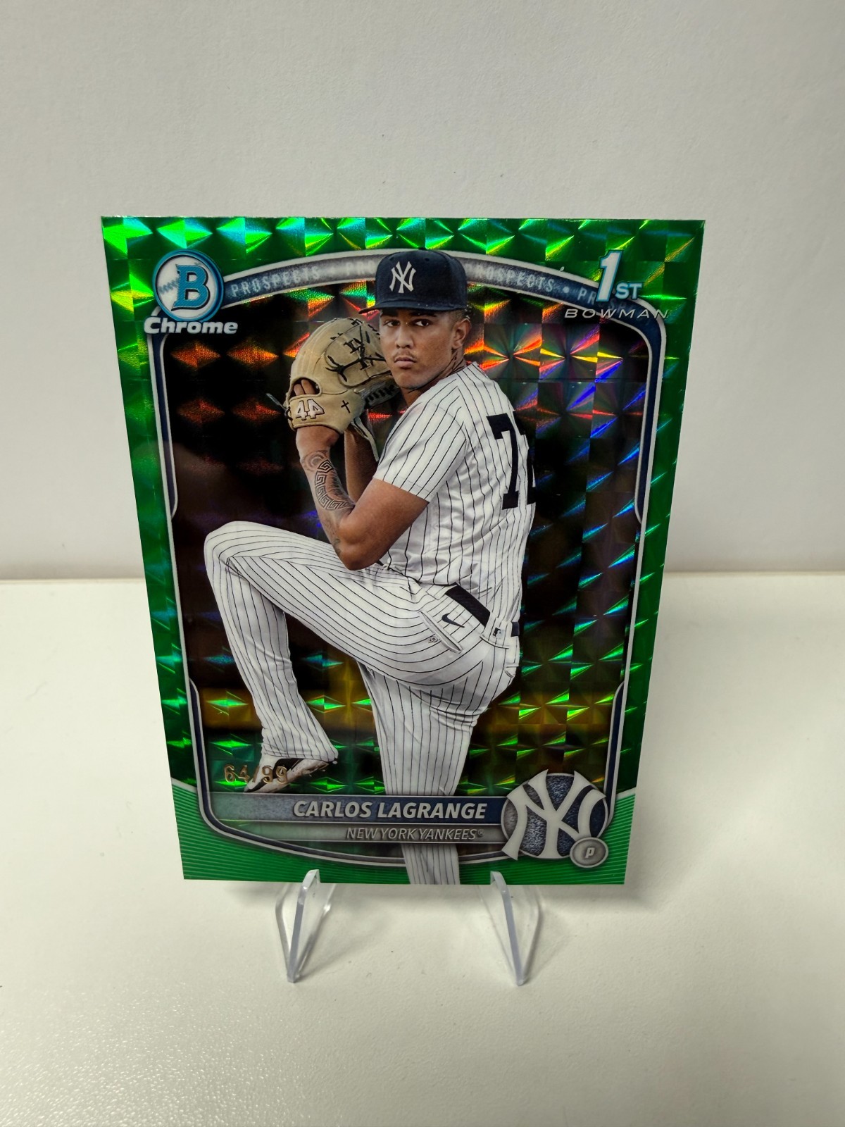 Carlos Lagrange 2025 Bowman Chrome 1st Green Geometric Refractor /99 #BCP-202