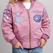 Boeing Pink Bomber Jacket Girls Size 4/5 Smal...