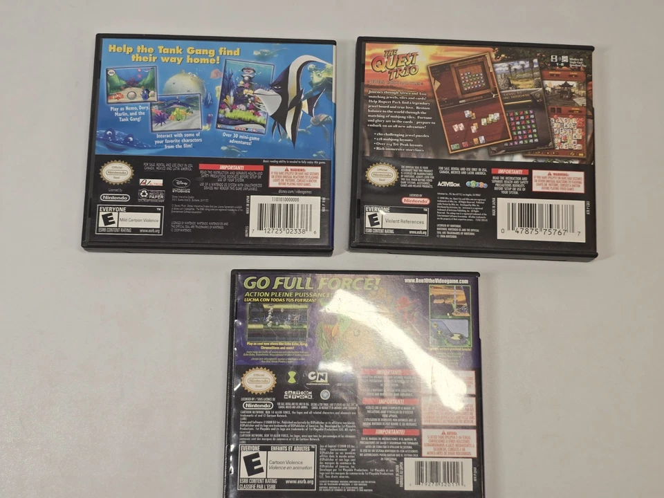 NINTENDO DS Lot Of 3 Games FINDING NEMO, QUEST TRIO & BEN 10 ALIEN F (TESTED) - Image 2 of 4