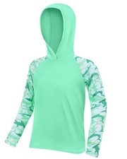 Boys Rash Guard Swim Hoodie UPF 50 UV Protection Long Sleeve Fishing Shirt