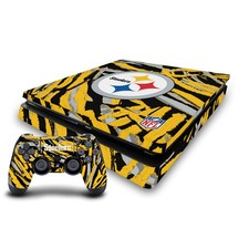 OFFICIAL NFL PITTSBURGH STEELERS VINYL SKIN FOR PS4 SLIM CONSOLE  DUALSHOCK 4
