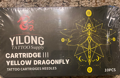 Yilong Tattoo Supply Cartridge III Yellow Dragon Tattoo Cartridges Needles