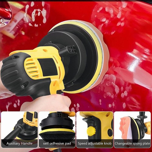 Electric Car Polisher Buffer Sander Polishing Machine 5" inch Buffing Sponge Kit - Picture 3 of 22