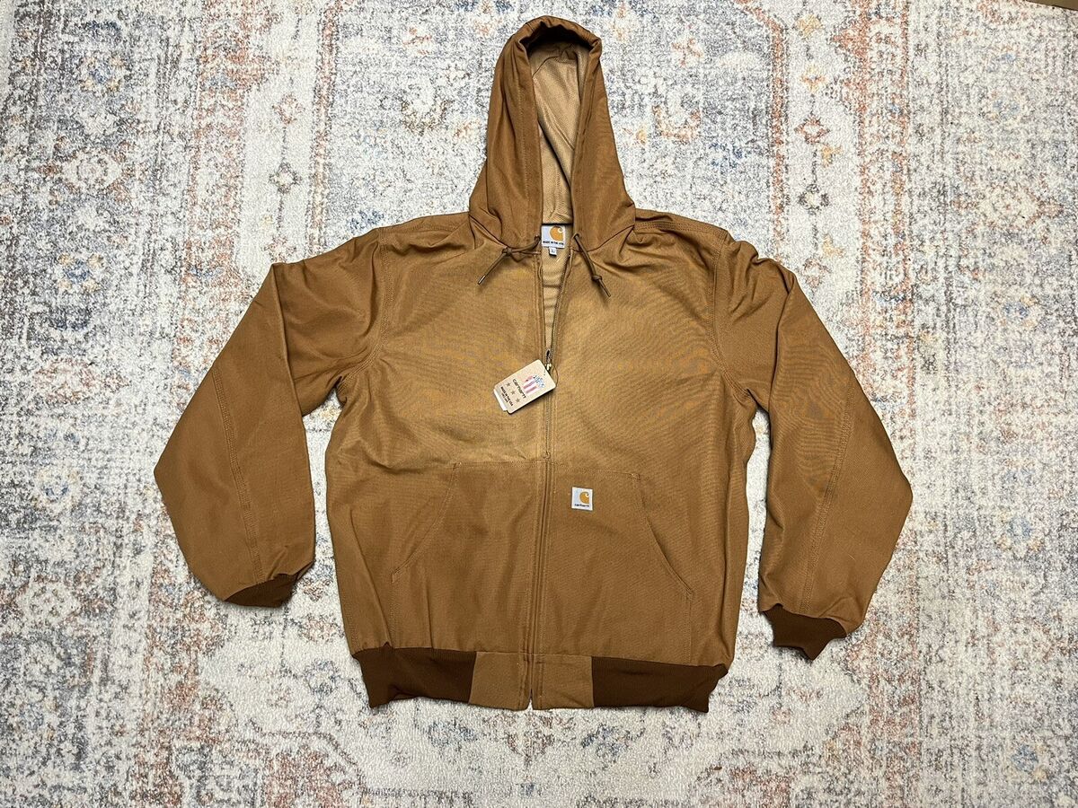 Carhartt J131 BRN Men's Brown Thermal Lined Duck Hooded Carhartt J131 BRN Men's Brown Thermal Lined Duck Hooded
