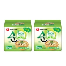 Nongshim SOON VEGGIE Ramyun Ramem Noodle Soup Nong Shim 112g (Pack of 10) HALAL