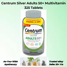 325 Tablets Centrum Silver Adults 50+ Multivitamin Heart Brain Eye Health