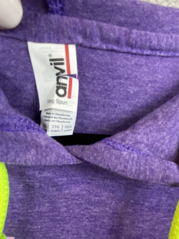 Yunque Púrpura Sudadera con Capucha Algodón Manga Larga Cuello Redondo Top Mujer Talla 2XL Foto 2 de 4