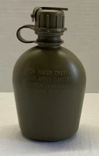 GENUINE US Military 1 QUART QT CANTEEN Hard Plastic OD 1QT w NBC M-1 Cap 2009