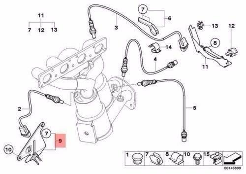 NEW OEM GENUINE BMW E87 E90 E91 Lambda Probe Oxygen Sensor Bracket 