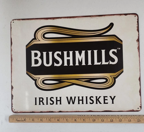 Bushmills Irish Whiskey Cocktail  Metal Beer Sign Vintage Style  Bottle 16x12