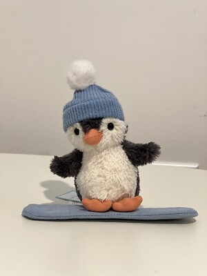 NWT AUTHENTIC Jellycat Snowboarding Peanut Penguin-Christmas gifts