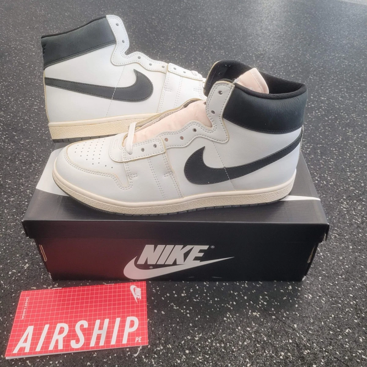 Jordan Air Ship PE SP x A Ma Maniere Mid White Black 海外 即決-