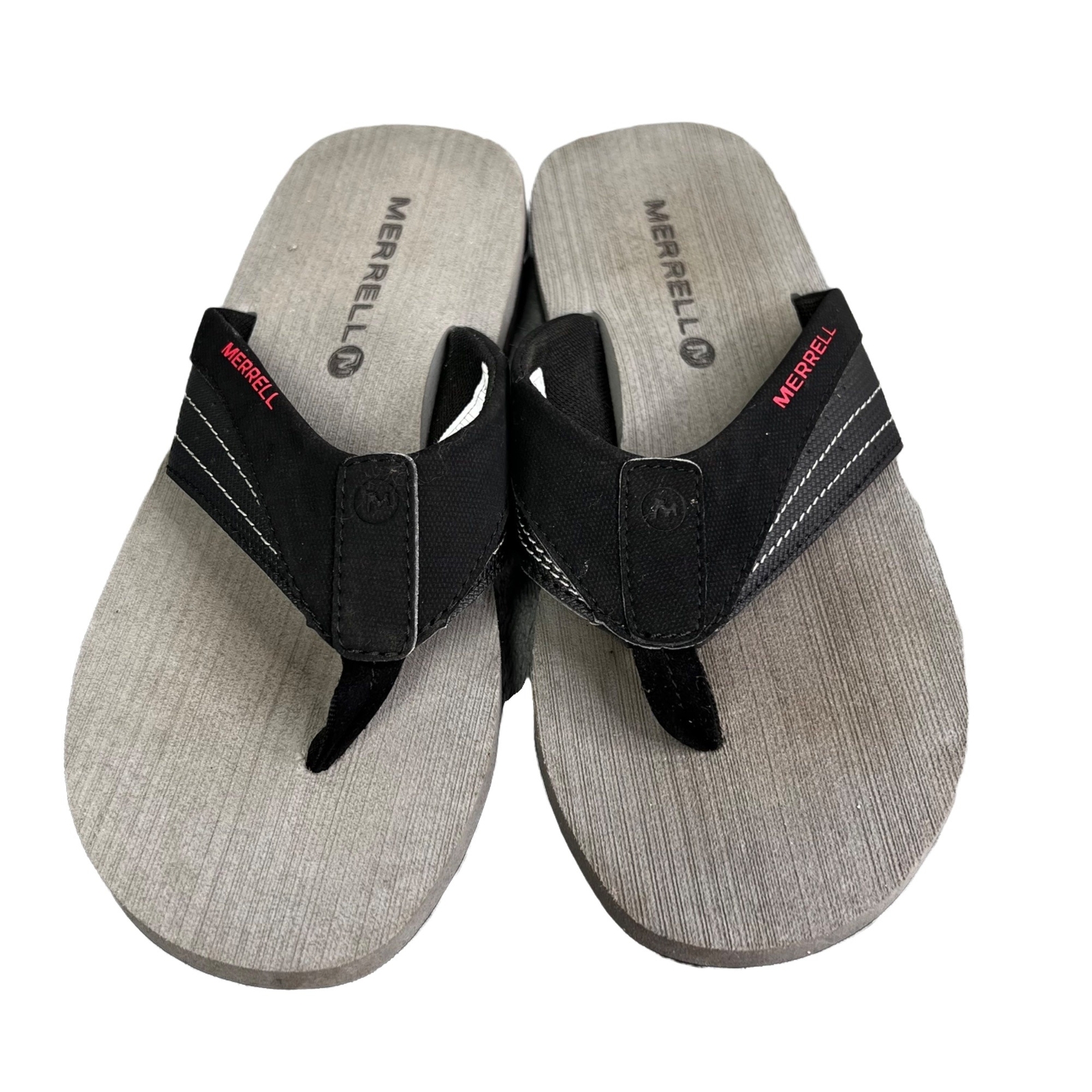 Sandali infradito Merrell taglia 7 uomo nero rosso grigio nuovi senza etichette