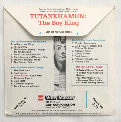 Tutankhamen the Boy King View Master GAF Packet 1970s Rare - Picture 2 of 2