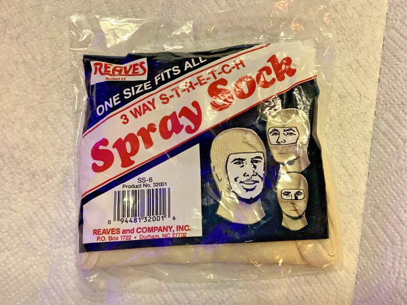 3 Painters Spray Socks, Stretch Cotton Head Hood Mask, Protect Face Neck Paint