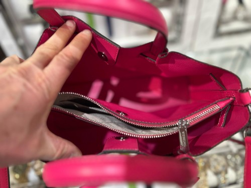 Michael Kors Carson Damen Medium MK Logo Crossbody Umhängetasche Tasche Dragonfruit - Bild 7 von 10