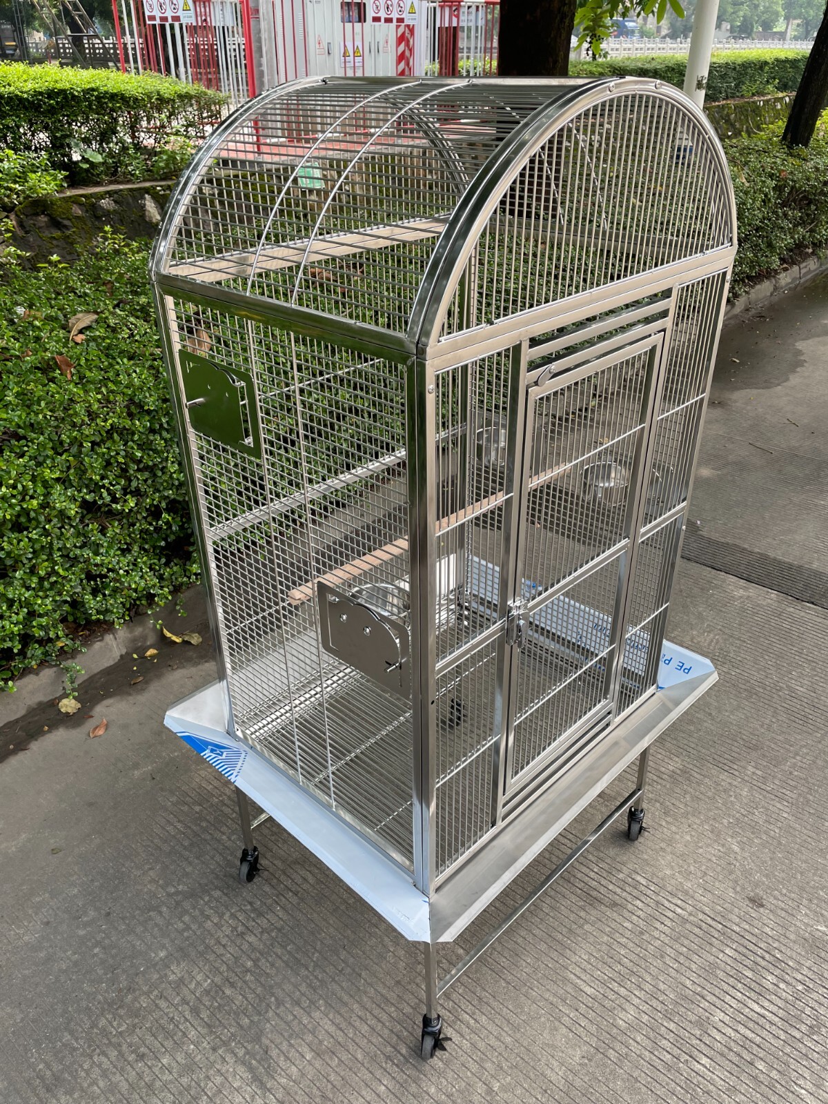 Stainless Steel SUS201 Dome Top Style Bird Macaw Cage Parrot Cage 28