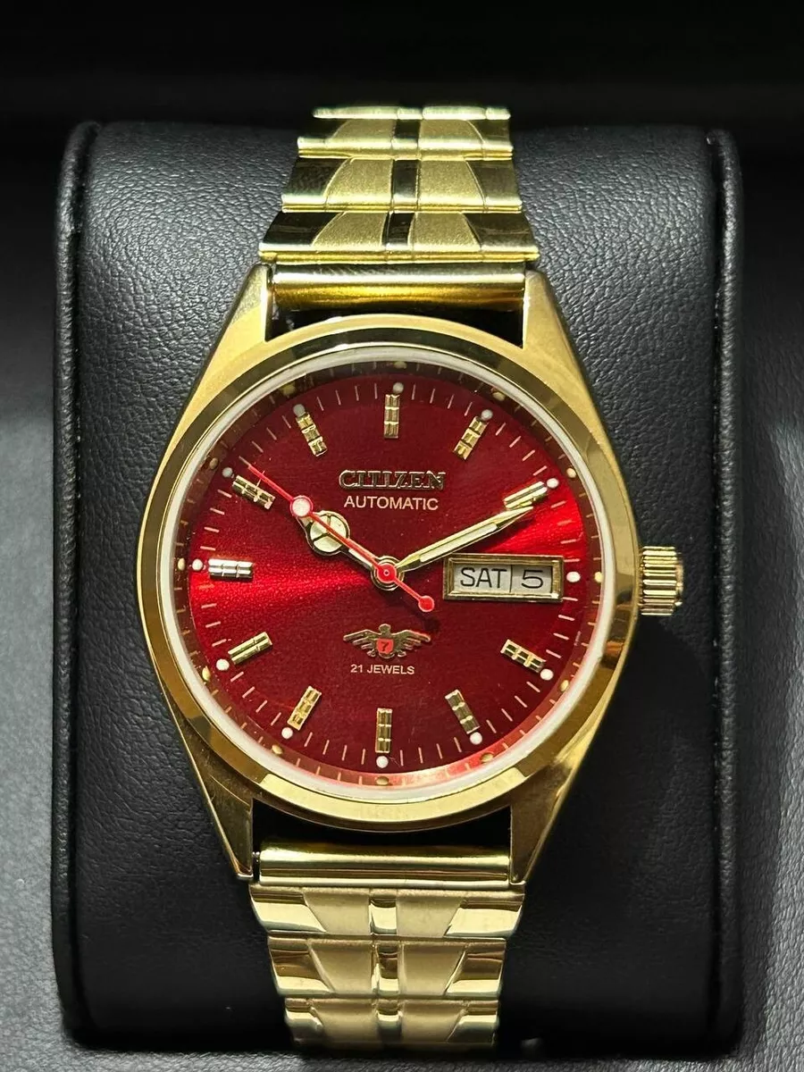 Gold watches with red face sale
