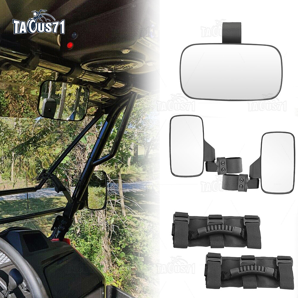Rear+Side View Mirrors+Handle Grab For Honda Pioneer 1000 10005 500