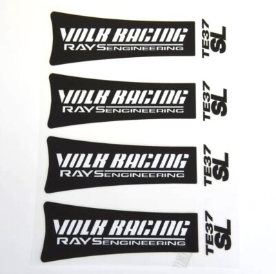 8 x VOLK RAYS TE37 SL Black Edition Wheel Rim Decals Saga Ultra XT V